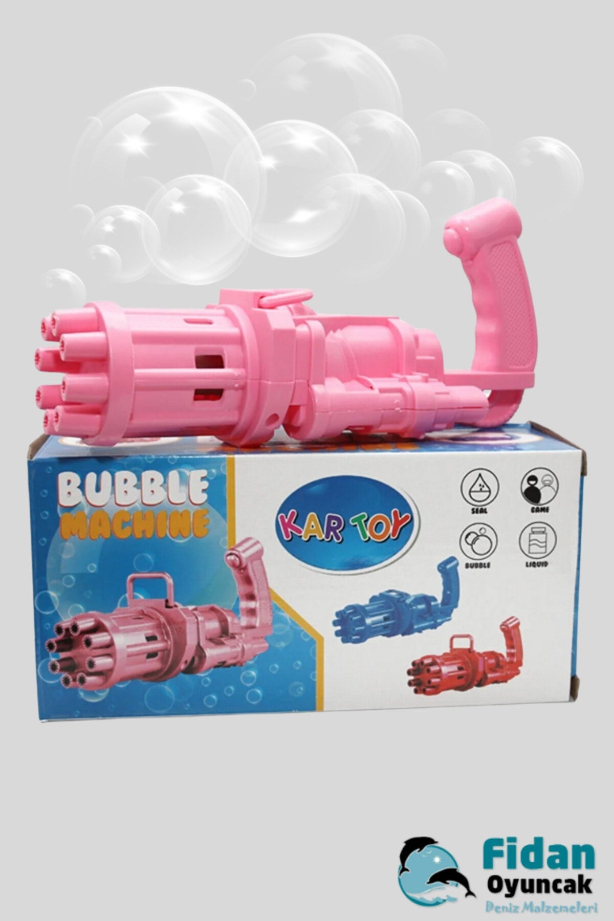 Battery Operated Foam Toy Bubble Foam Machine Gun Bubble Machine 50 ml Bubble Liquid