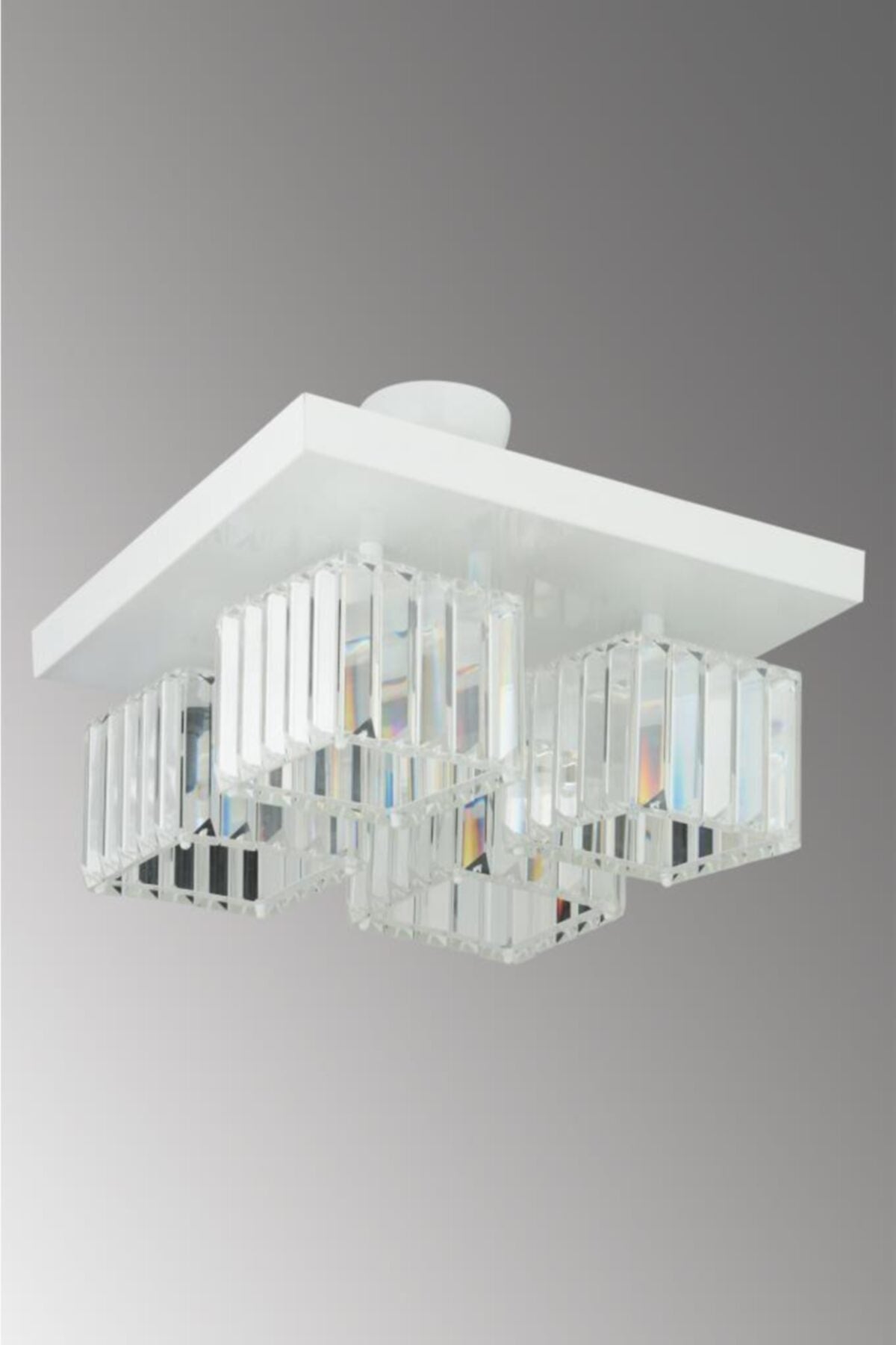 Lara 4-Piece White K-10 Crystal Stone Chandelier