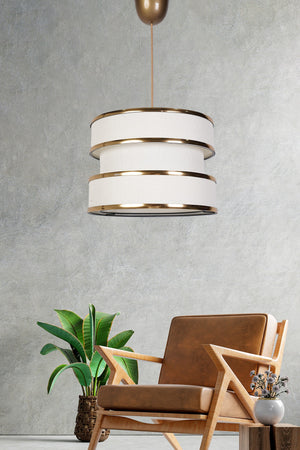 Gravier Chandelier Gold-White Mdrn-45