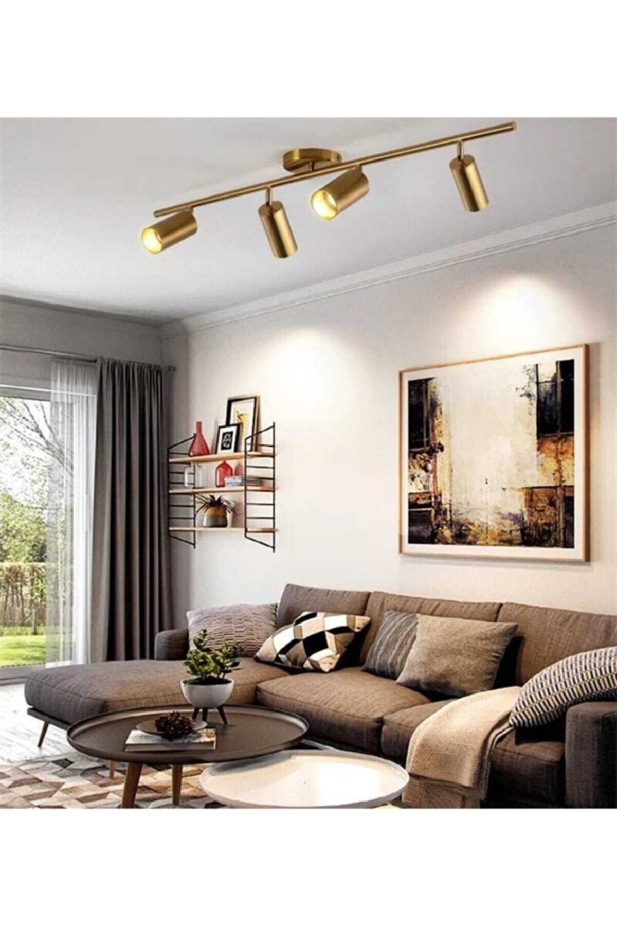 Spoti Modern Design Vintage Color (White Light) Spot Led Row Cafe - Kitchen 4-Piece Chandelier