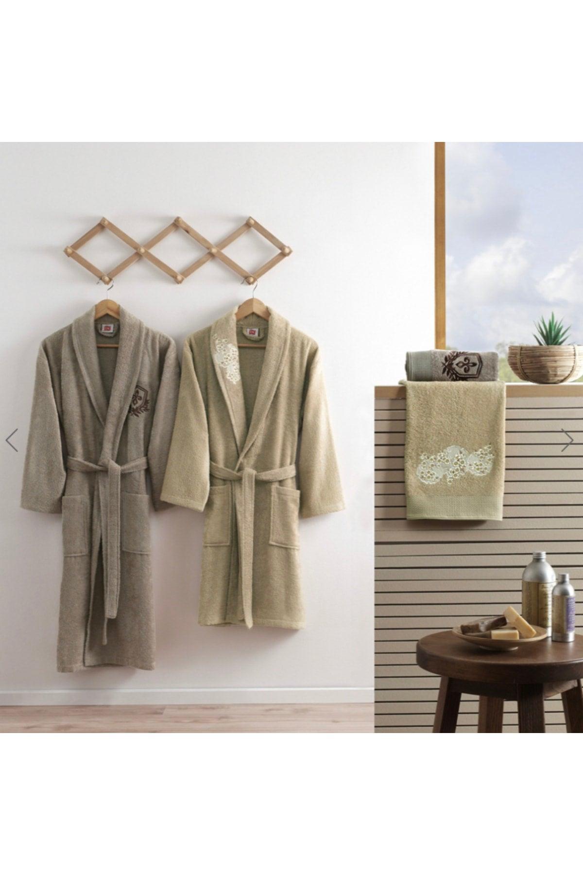 Mild Soft Bamboo 4-Piece Family Bathrobe Set - Mustard - Swordslife