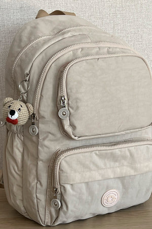 Dirty Cream Backpack School Bag 14 Inch Laptop Travel Bag Duomino 18 Lt 40X30X15Cm