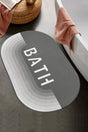 Else Decor Gray White Bath Patterned Shower Front Bathroom Carpet Doormat Closet One Piece Oval 40x60cm - Swordslife