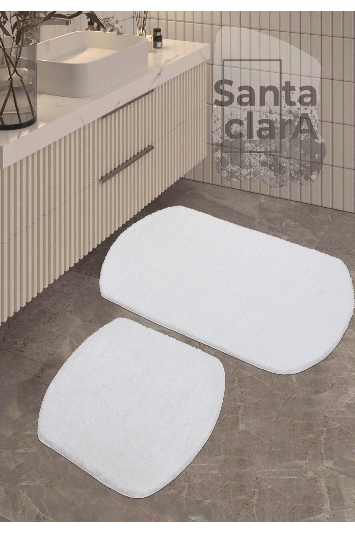 (60x100+60x50) Plush Non-Slip Base Double Closet Set White Bath Mat Set - Swordslife