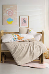 Punch Embroidered Baby Duvet Cover Set Kiddo Cream