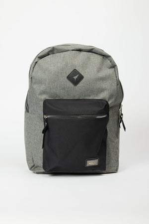 Men'S Grey-Black Logo School-Backpack