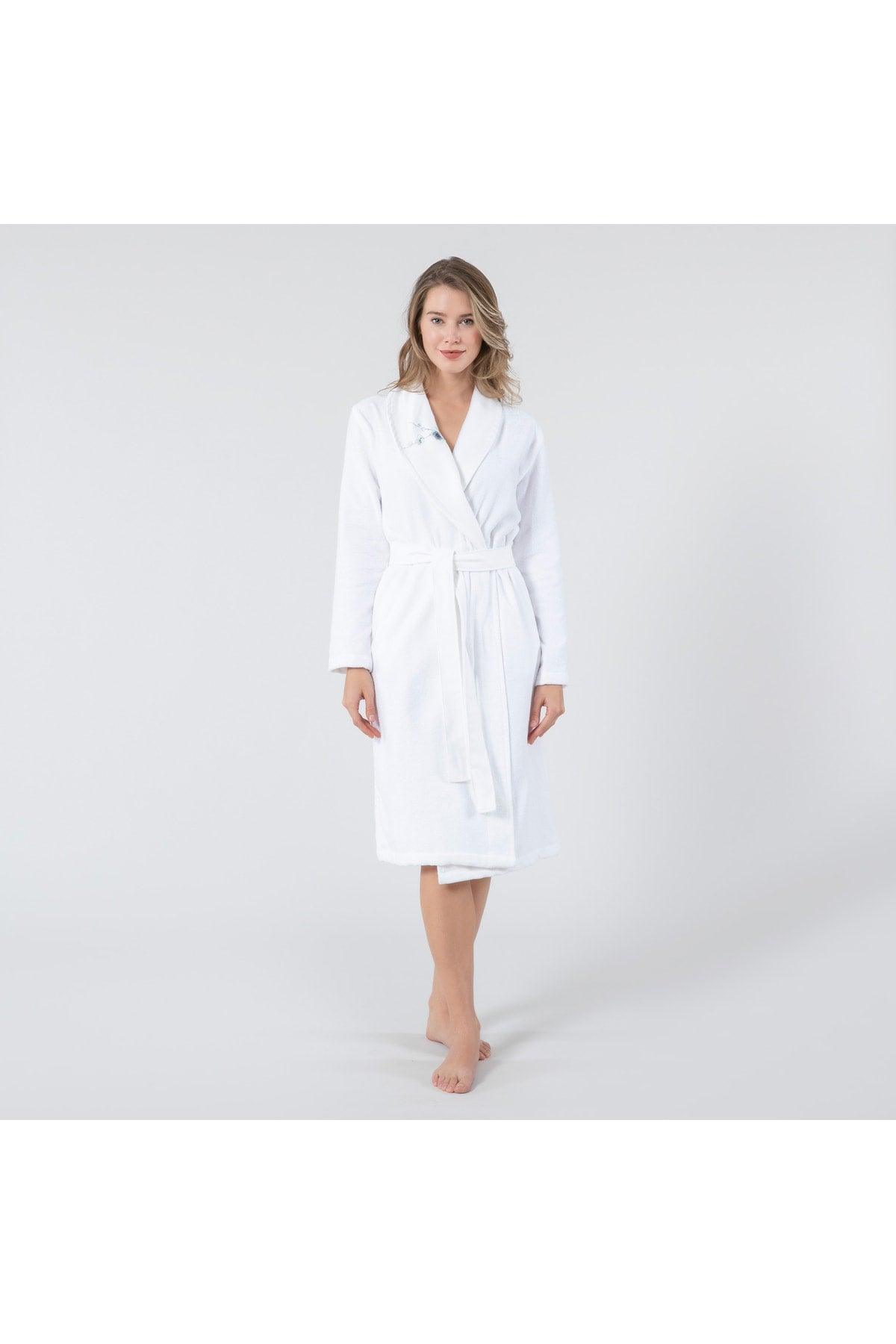 Noche Women's Bathrobe White - Swordslife