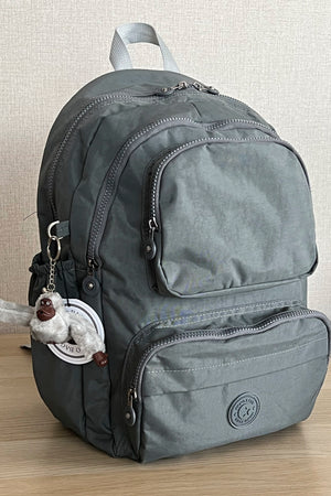 Dark Gray Backpack School Bag 14 Inch Laptop Travel Bag Duomino 18 Lt 40X30X15Cm
