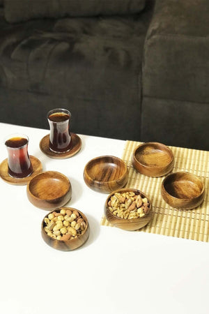 Lizy - 6 Piece Acacia Bowl Snack Set Fma01903 143