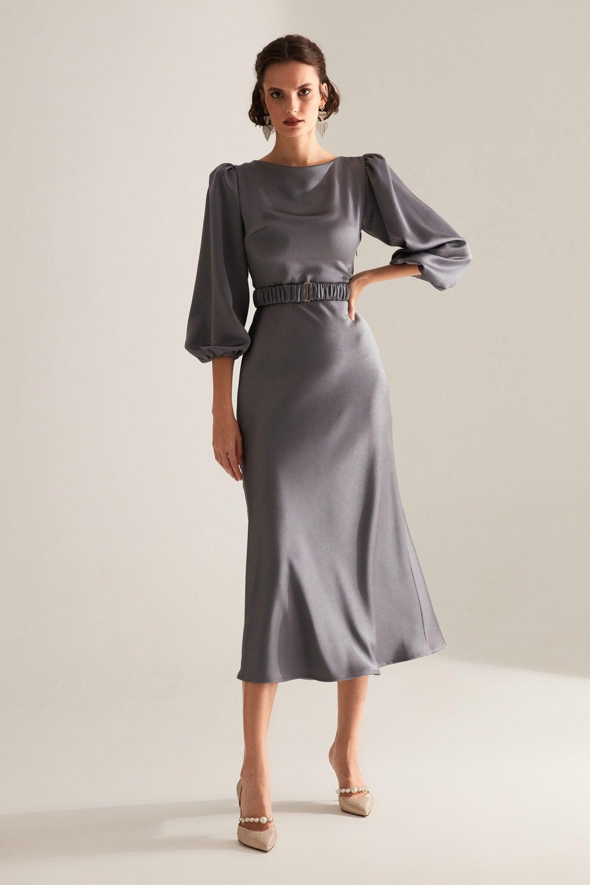 Heleny Special Design Gray Engagement Dress - Swordslife