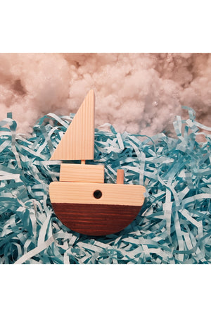Handmade Wooden Toy Baby Ship Children'S Imagination Gift Toy