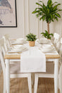 35 X 120 Cm White Linen Woven Runner, Decorative Runner, Plain Runner - Swordslife