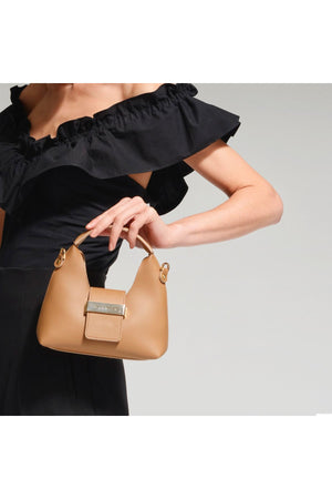 Camel Accessory Detailed Suspended Mini Bag