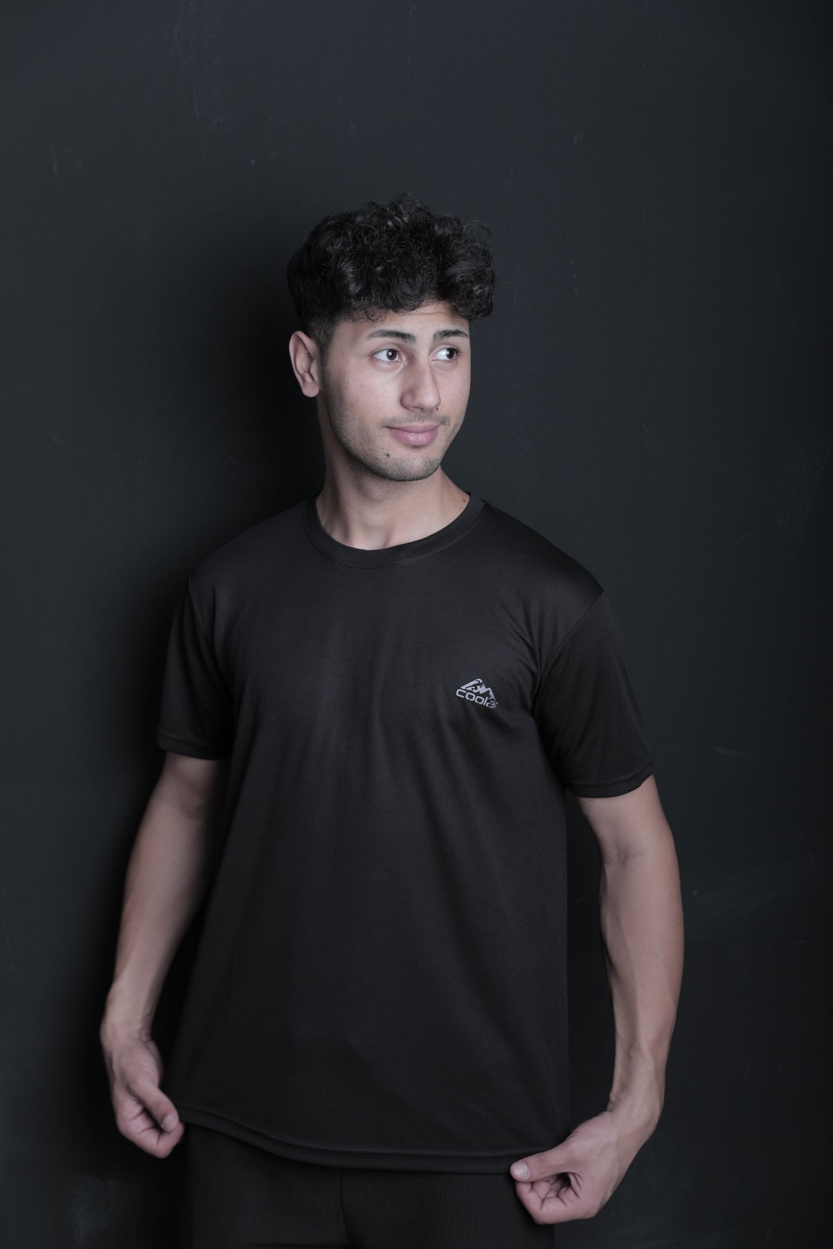Black Sweat Absorbent Outdoor Performance Sports T-Shirt