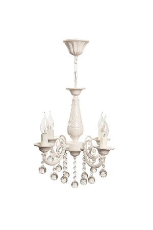 Defne 4-Piece Cast Stone Cream Chandelier