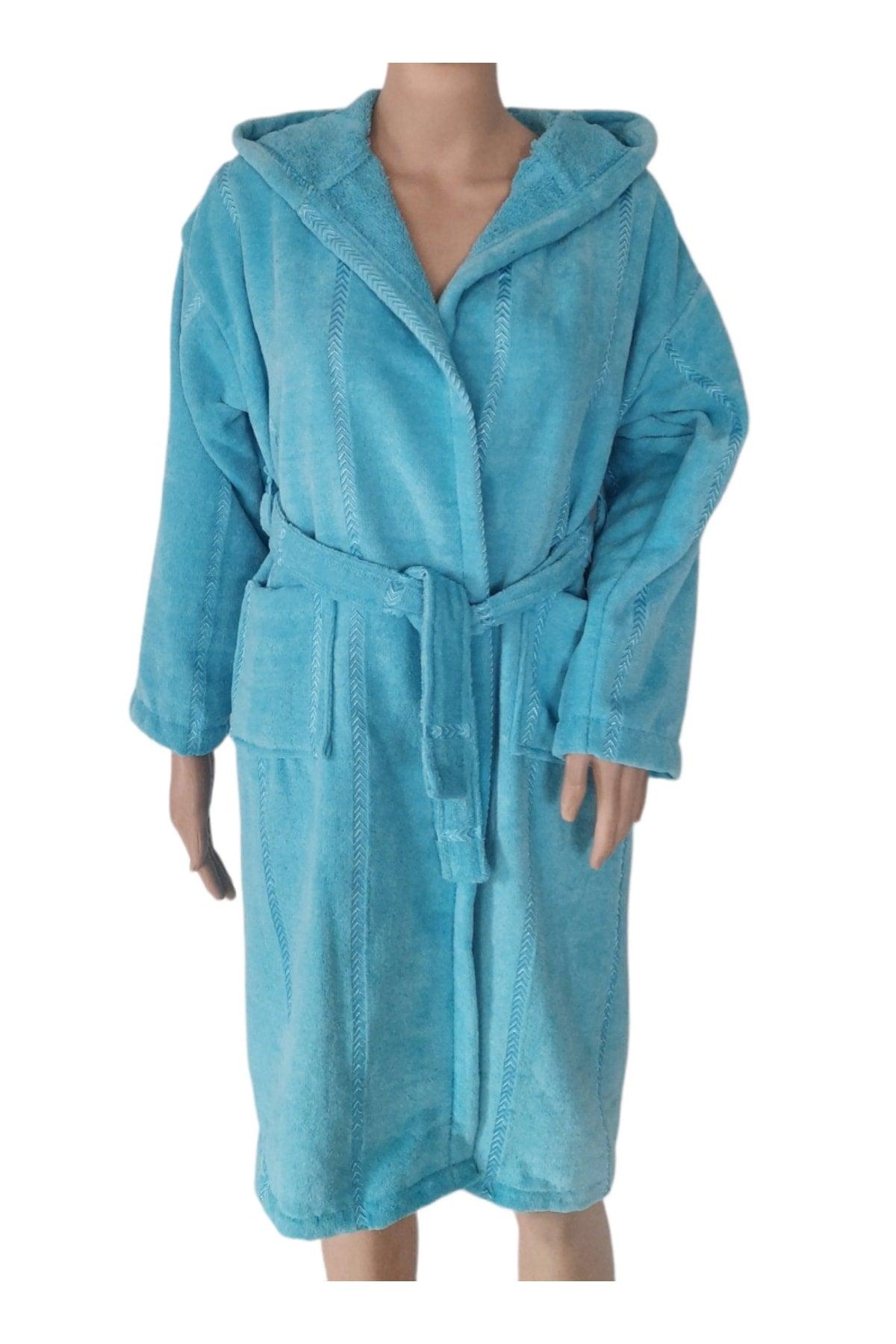 100% Cotton Bordered Luxurious Teenage Kids Bathrobe - Swordslife