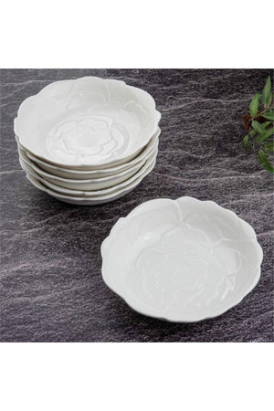 Rosa White Single Porcelain Dinner Plate - Thn10977