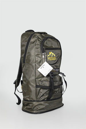 Montana 55+10 Liter Bellows Multi Eyes School-Camper-Travel-Climber-Outdoor Backpack Khaki