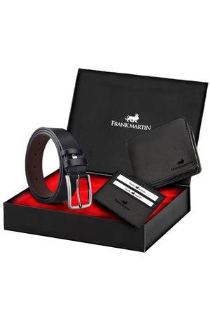 Black Wallet Belt Card Holder Set 50-002