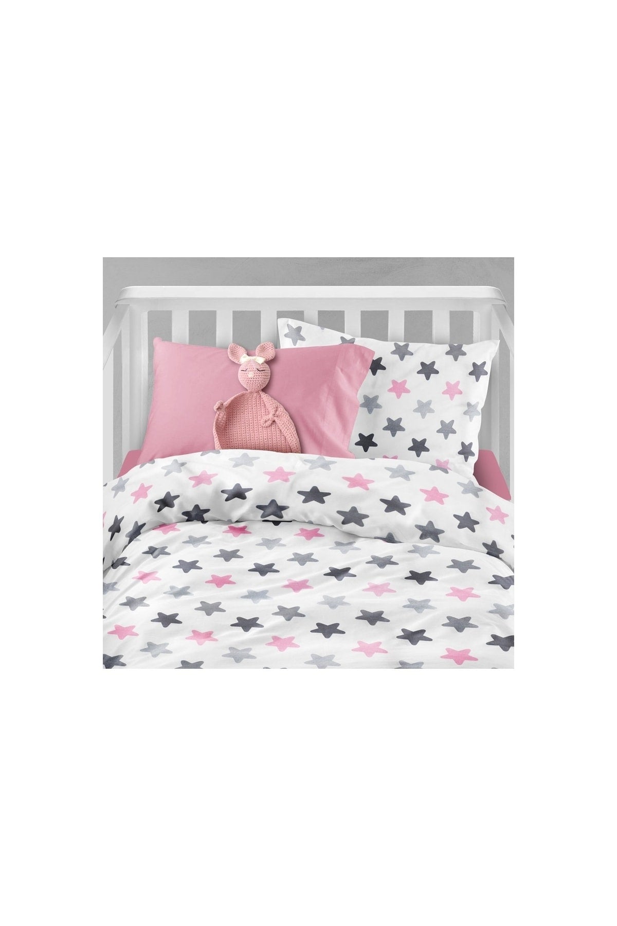Pink Star Baby Duvet Cover Set