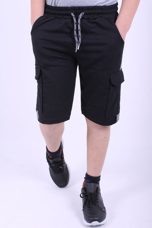 Boy'S Side Stripe Capri With Cargo Pocket