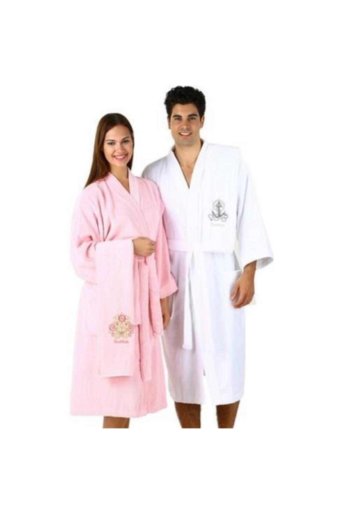 Family Bathrobe Set Classic 2 Pink-white - Swordslife