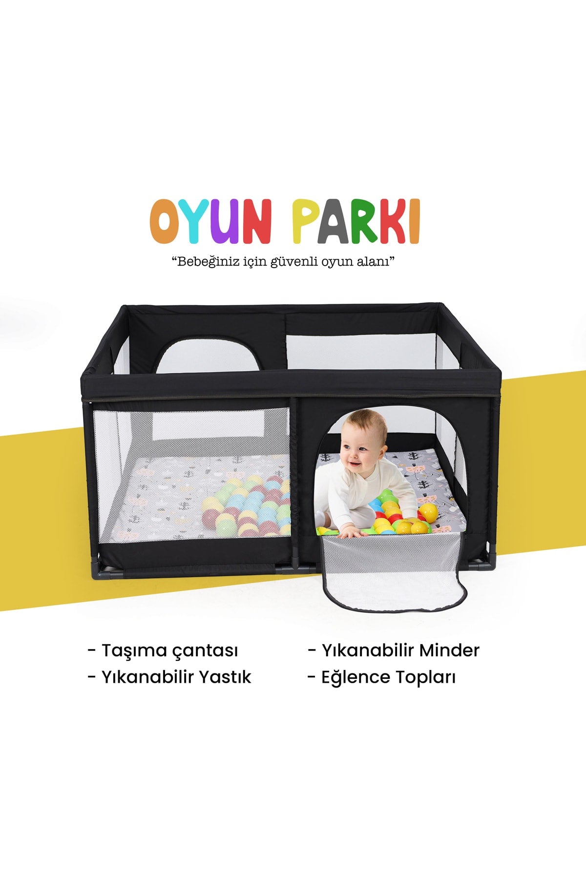Markadizayn Safe Playpen Playground Baby Play Mat Pilsan Play Balls 125*125