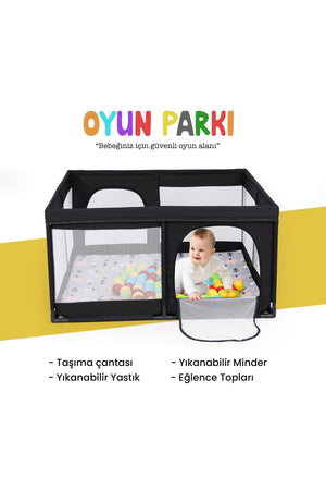 Markadizayn Safe Playpen Playground Baby Play Mat Pilsan Play Balls 125*125