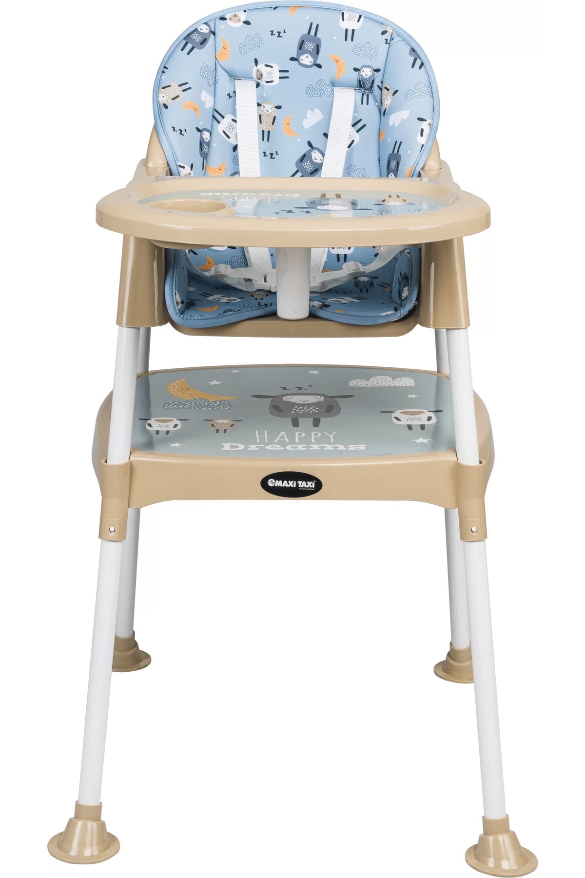 Baby Feeding 3In1 Working Table Highchair Cream Lamb