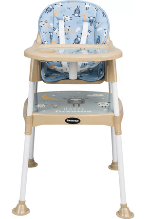 Baby Feeding 3In1 Working Table Highchair Cream Lamb