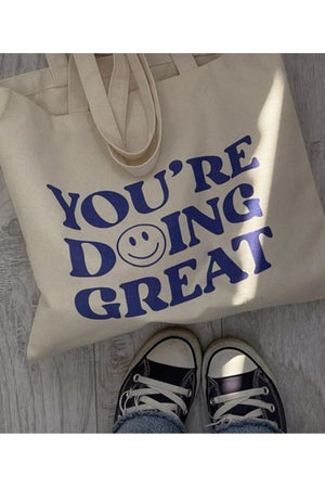 Printed Raw Tote Bag