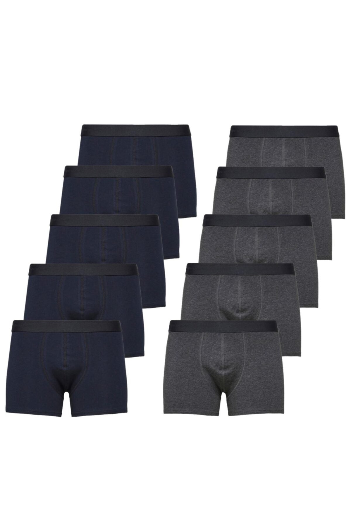 Men'S 10 Pack Premium Navy Blue Smoked Lucra Boxer
