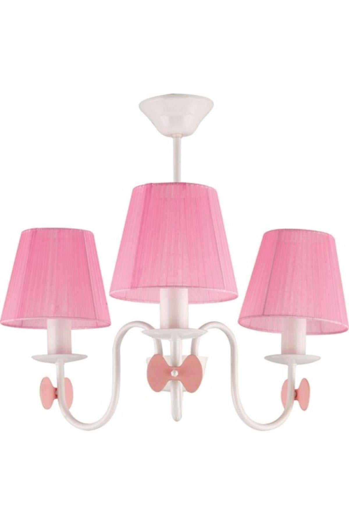 3-Piece Pink Hat Children'S Room Chandelier