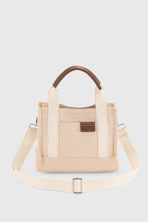 Women'S Cream Canvas Tote Bag 232