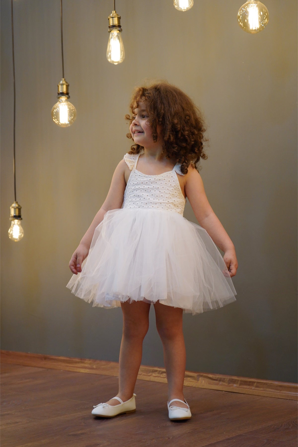 Girl'S Scalloped Tutu Dress