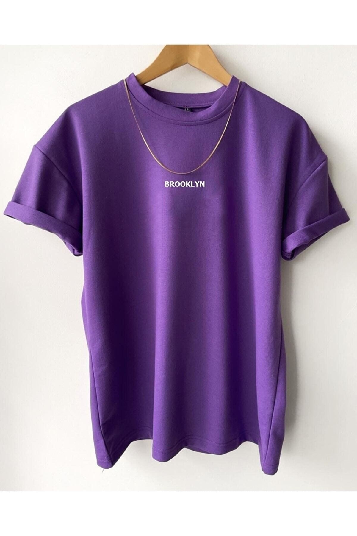 Black Street Men'S Purple Brooklyn Printed Tshirt