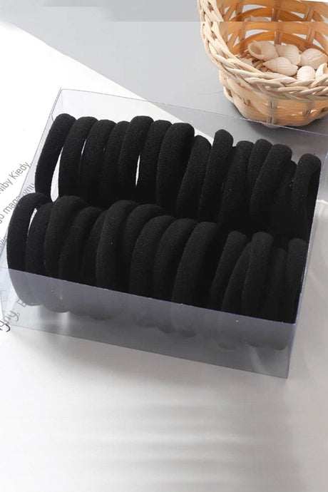 Women's 50 Pcs Black Rubber Buckle Set - Swordslife