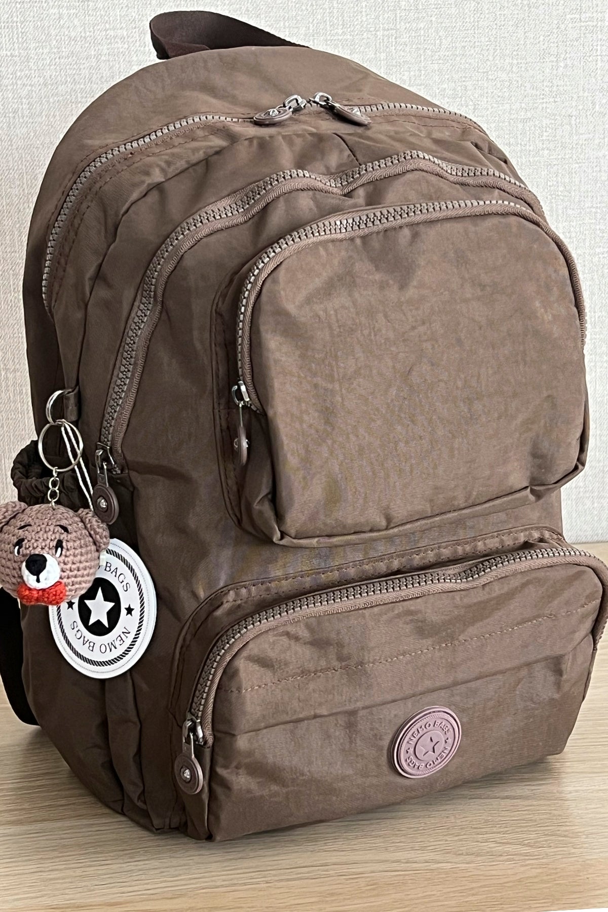 Dark Mink Backpack School Bag 14 Inch Laptop Bag Nemobags Travel Bag 18 Lt 40X30X15Cm
