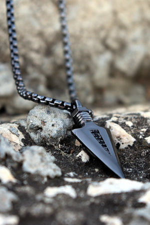 Triagle Arrowhead Men'S Smoked Necklace(Smoked)