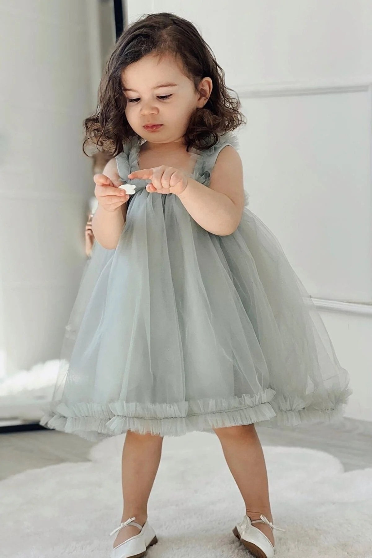 Princess Girl Child Party Dress Birthday Dress - Aqua Green