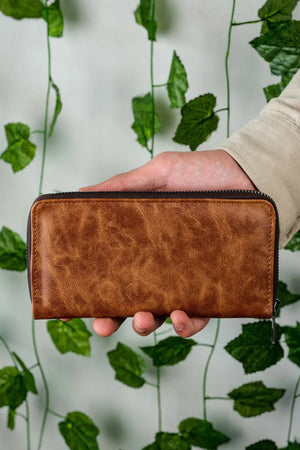 Unisex Vegan Leather Card Holder Wallet With Phone Compartment Xclub Model
