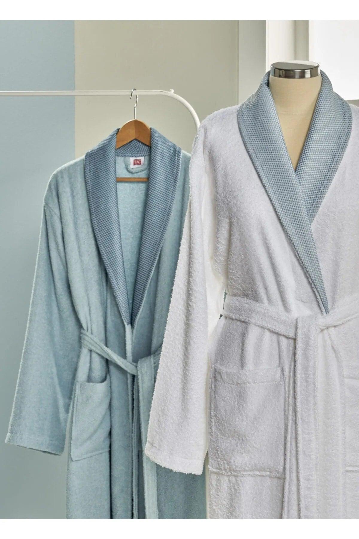 Marine White Pure Cotton Family Bathrobe Set Bathrobe Set Happy Days Pure Cotton Family Bathrobe - Swordslife