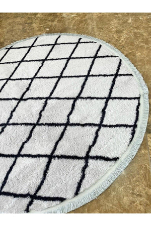 Diamond Pattern Round 120x120 Gray Mat - Swordslife