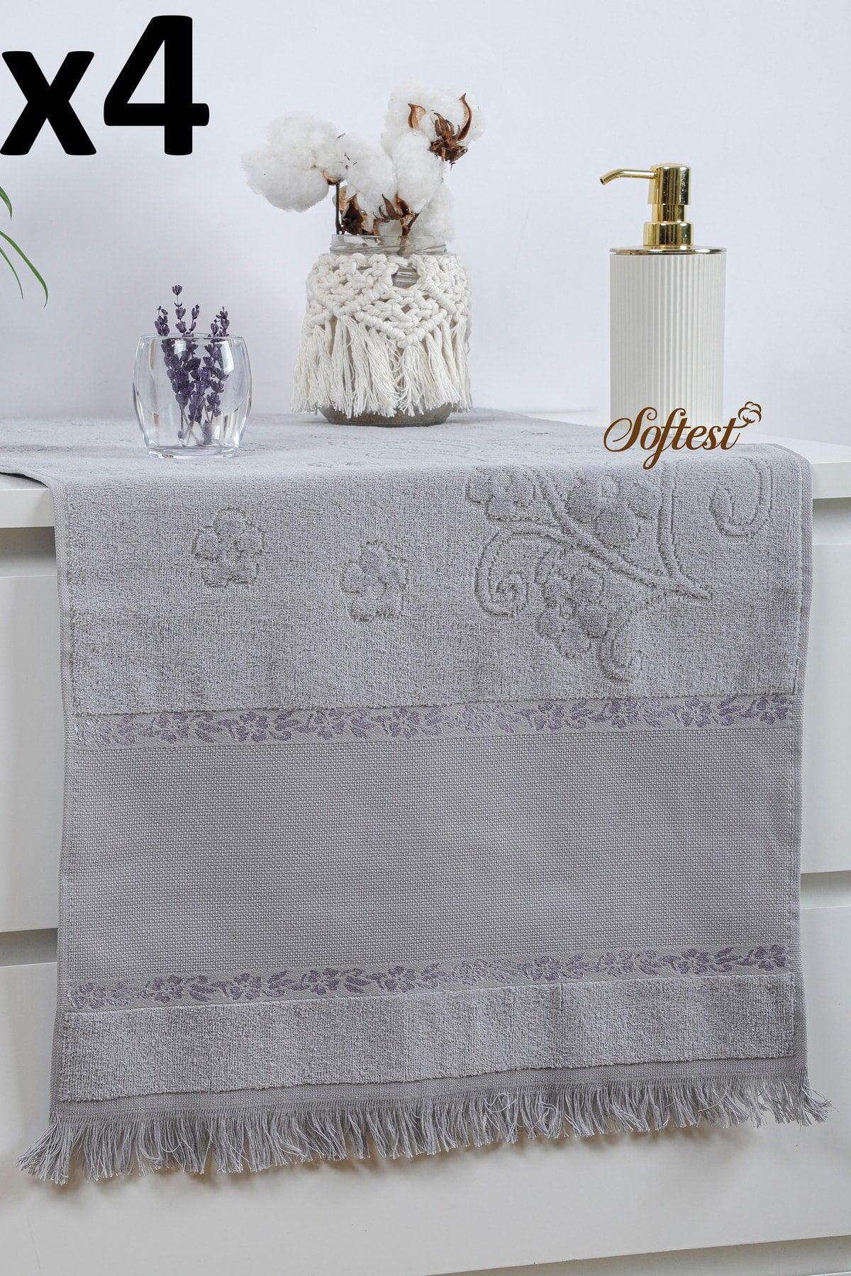 4 Pieces 50x90 Etamine Hollow Fringed Towel Set, Dowery Jacquard Towel, Embroidery Towel - Swordslife