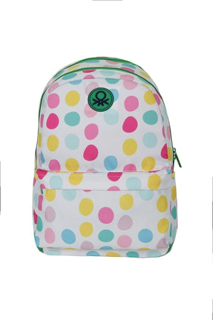 Benetton Primary & Secondary School Backpack 70322 White 43X28X13Cm