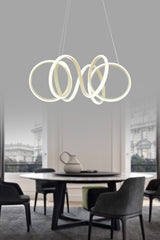 Minerva Cream Modern Pendant Lamp LED Chandelier Living Room Kitchen Room LED Chandelier