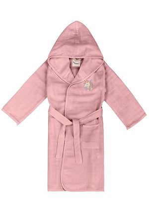Unicorn Embroidered Kids Muslin Bathrobe - Swordslife