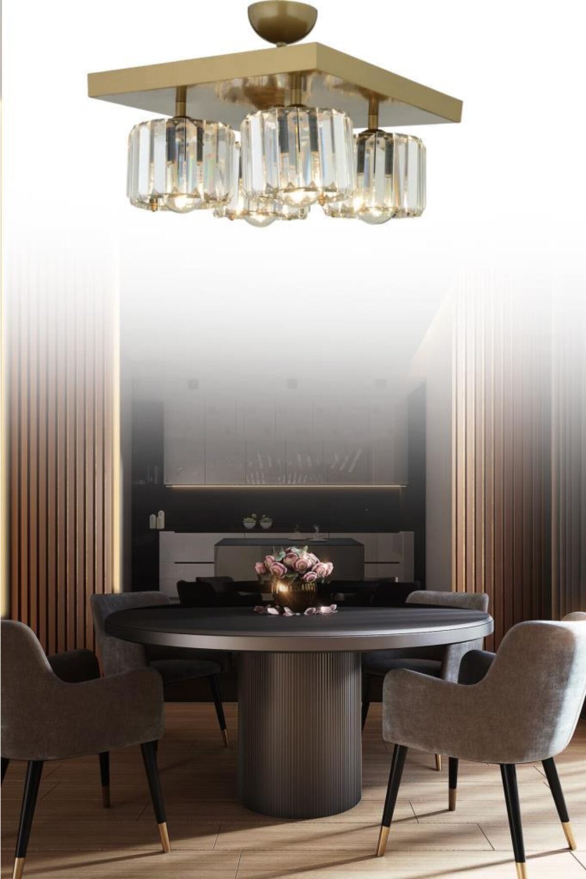 Lara 4-Piece Antique Y-10 Chandelier