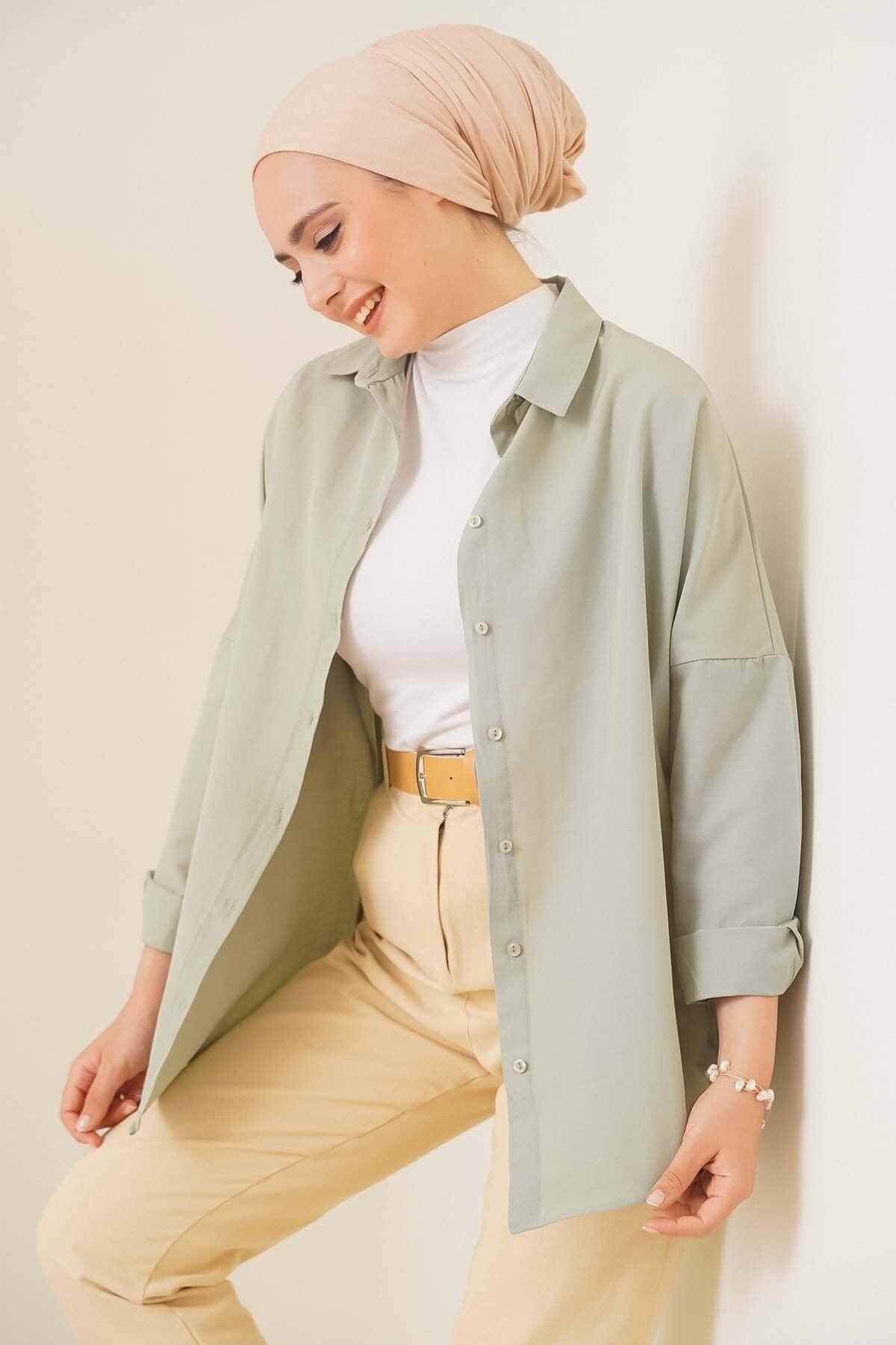 Oversize Basic Shirt Green - Swordslife