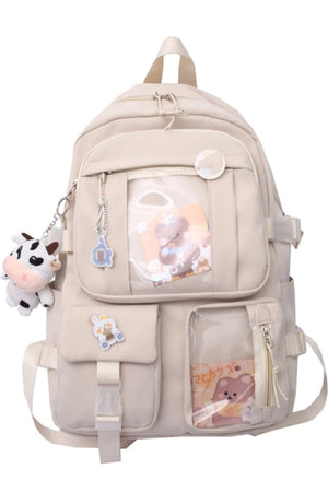 Design , Multi-Compartment, With Accessories , Korean Style , School Bag